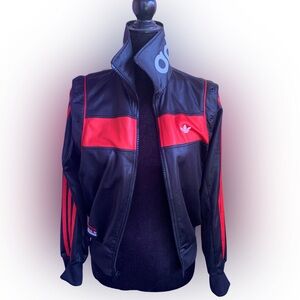 RARE! 2005 Vintage Adidas Black and Red Sports Track Jacket